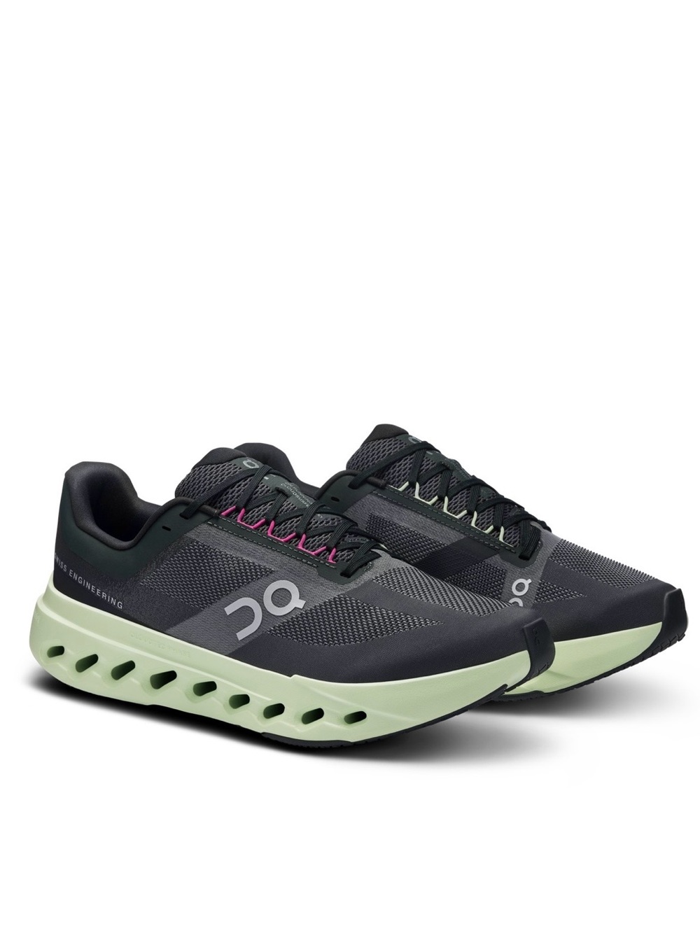 ON RUNNING Cloudsurfer Next Men's Athletic Shoes Charcoal Gray Pale Green